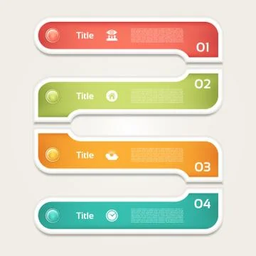 Vector Progress Background / Product choice or Version. Four steps. eps 10 Illustrazione stock