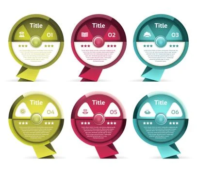 Vector Progress Background / Product choice or Version. Six steps. eps 10 Stock Illustration