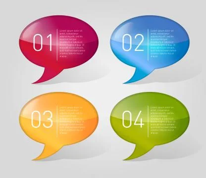 Vector progress glossy bubbles design elements Stock Illustration