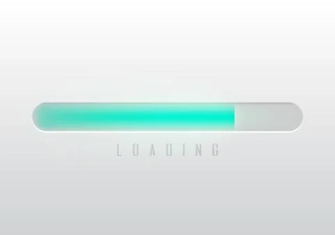 Vector progress loading bar. Illustration for ui design, for mobile apps Stock Illustration