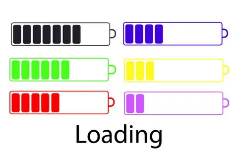 Vector progress loading bar, loading icon Stock Illustration