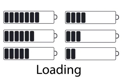 Vector progress loading bar, loading icon Stock Illustration