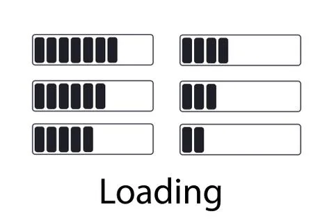Vector progress loading bar, loading icon Stock Illustration