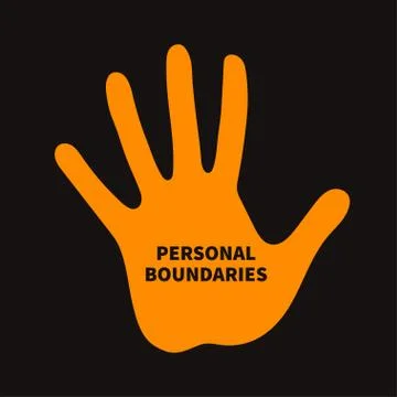 Vector prohibiting palm Stock Illustration