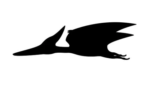 Vector pterodactyl silhouette Stock Illustration