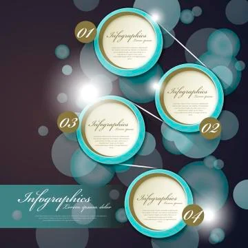 Vector pulley flow chart infographic elements Stock Illustration