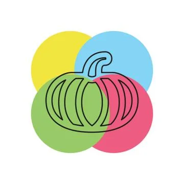Vector pumpkin illustration, vegetarian Stock Illustration