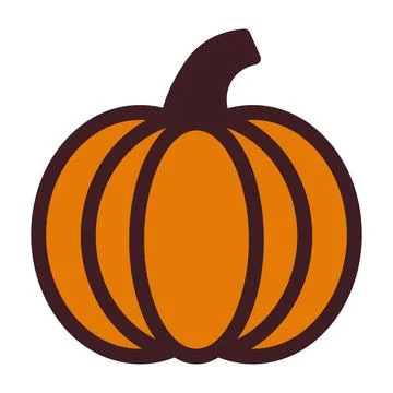 Vector pumpkin illustration on white background Stock Illustration
