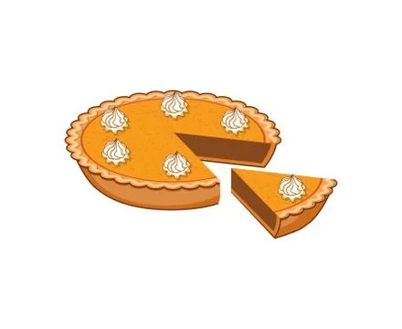 Vector pumpkin pie Stock Illustration