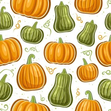 Vector Pumpkin Seamless Pattern 스톡 일러스트