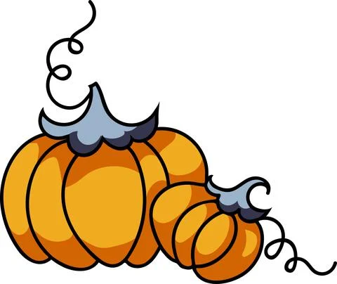 Vector pumpkins for decorating cards for halloween Stock Illustration
