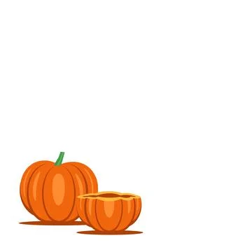 Vector of pumpkins isolated on a white background. Stock Illustration