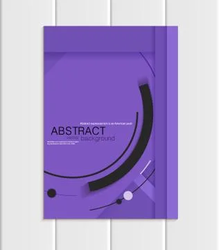 Vector purple brochure A5 or A4 format material design black element corporate Stock Illustration