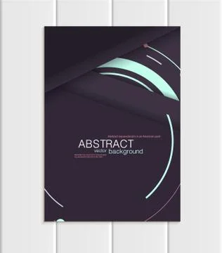 Vector purple brochure A5 or A4 format material design element corporate style Stock Illustration