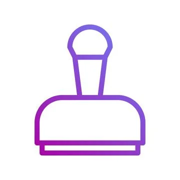 Vector Purple Gradient Stamp Icon Isolated on White Stock Illustration