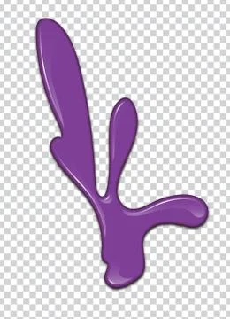 Vector purple splash with transparency background. Illustrazione stock