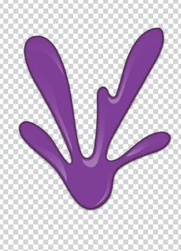 Vector purple splash with transparency background. Stock Illustration