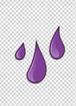 Vector purple splash with transparency background. Stock Illustration