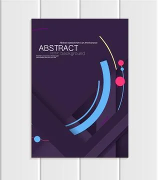 Vector purple violet brochure A5 or A4 format material design element corporate Ilustração Stock
