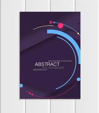 Vector purple violet brochure A5 or A4 format material design element corporate Illustrazione stock