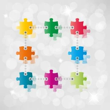Vector puzzle path background Stock Illustration