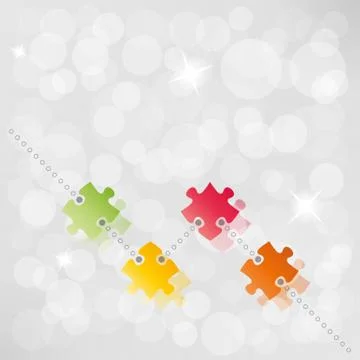 Vector puzzle path background Stock Illustration