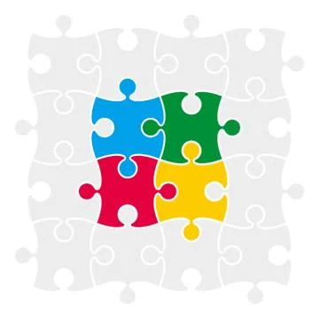 Vector puzzle pattern background Stock Illustration