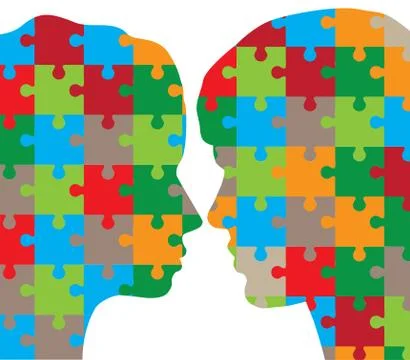 Vector Puzzle People Stock Illustration