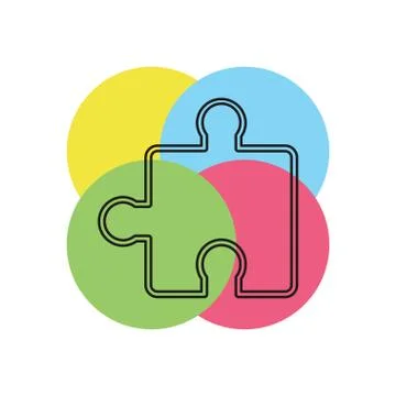 Vector puzzle piece illustration - jigsaw Stock Illustration