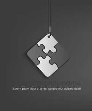 Vector puzzle web icon design element Stock Illustration