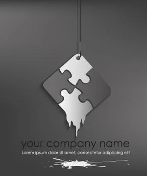 Vector puzzle web icon design element Stock Illustration