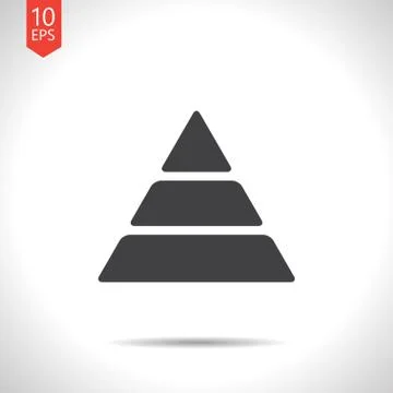 Vector pyramid icon. Eps10 Stock Illustration