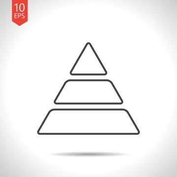 Vector pyramid icon Stock Illustration