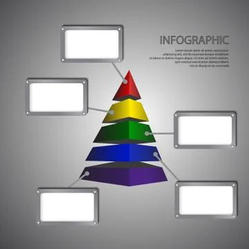 Vector : Pyramid infographic and space for text Stock Illustration