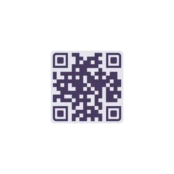 Vector QR code icon for scanning from a phone, optimizing interaction with Stock Illustration