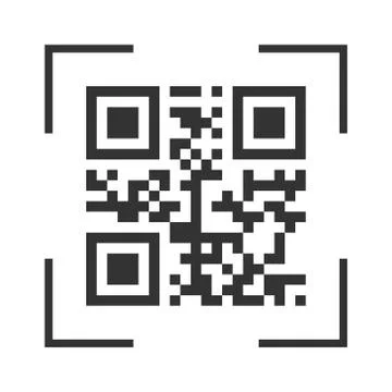 Vector QR code sample for smartphone scanning isolated on white background. Illustrazione stock