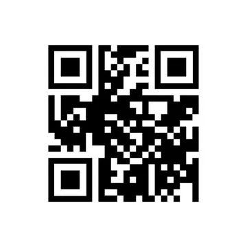 Vector QR code sample for smartphone scanning isolated on white background. Stock Illustration