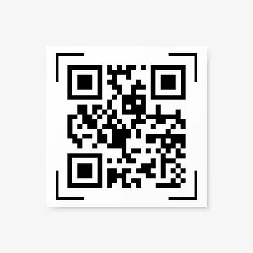 Vector QR code sample for smartphone scanning isolated on white background. Stockillustratie