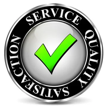 Vector quality service label Stock Illustration