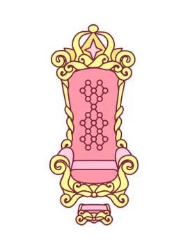 Vector queen, princess throne Stock Illustration