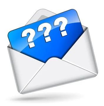 Vector question mark envelope icon Stock Illustration