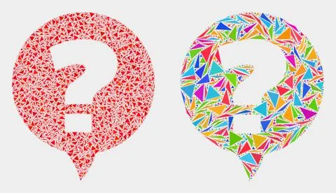 Vector Question Mosaic Icon of Triangles Stock Illustration