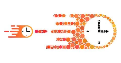Vector Quick Time Mosaic of Dots 스톡 일러스트