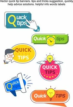 Vector quick tip banners Stock Illustration