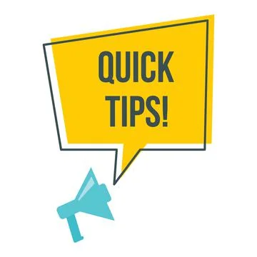 Vector quick tips label Stock Illustration