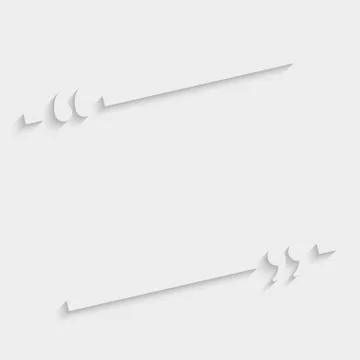 Vector Quote Blank Empty. Quote Form. Bracket. Illustrazione stock