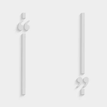 Vector Quote Blank Empty. Quote Form. Bracket. Stock Illustration