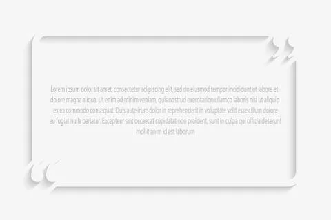 Vector Quote Blank Template. Quote Rectangle. Illustrazione stock