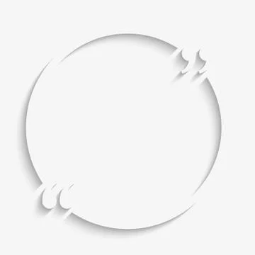 Vector Quote Circle Blank Template. Bracket. Stock Illustration