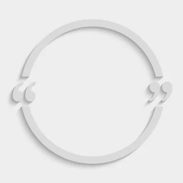 Vector Quote Circle Blank Template. Bracket. Stock Illustration